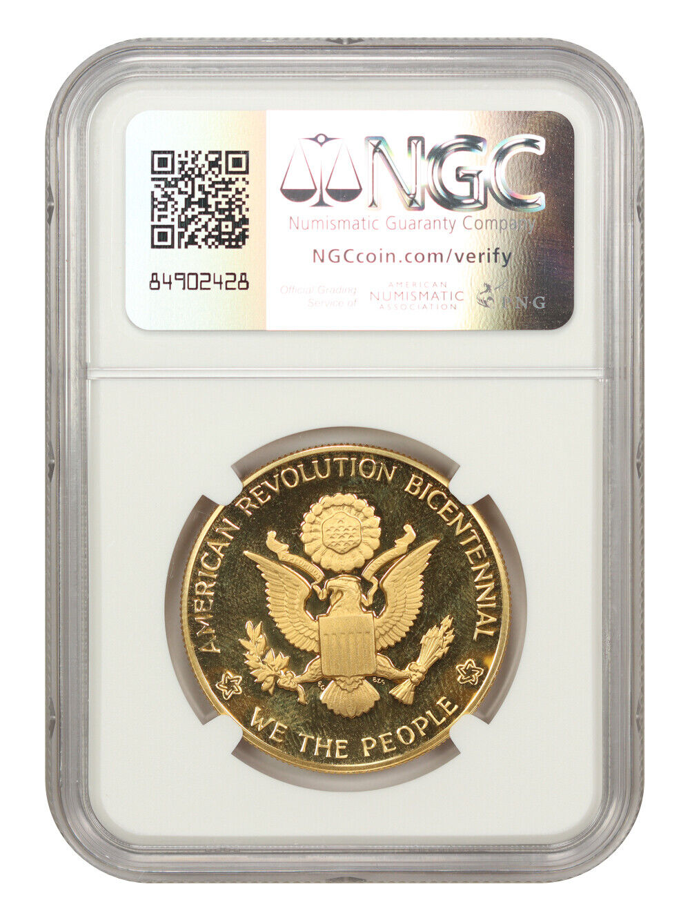 1976 F. Gasparro Bicentennial Medal NGC PR67 (SWO-52IC, 34mm)