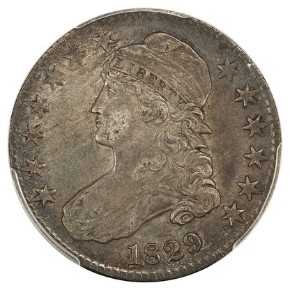 1829 50C PCGS AU53 - Capped Bust Half Dollar