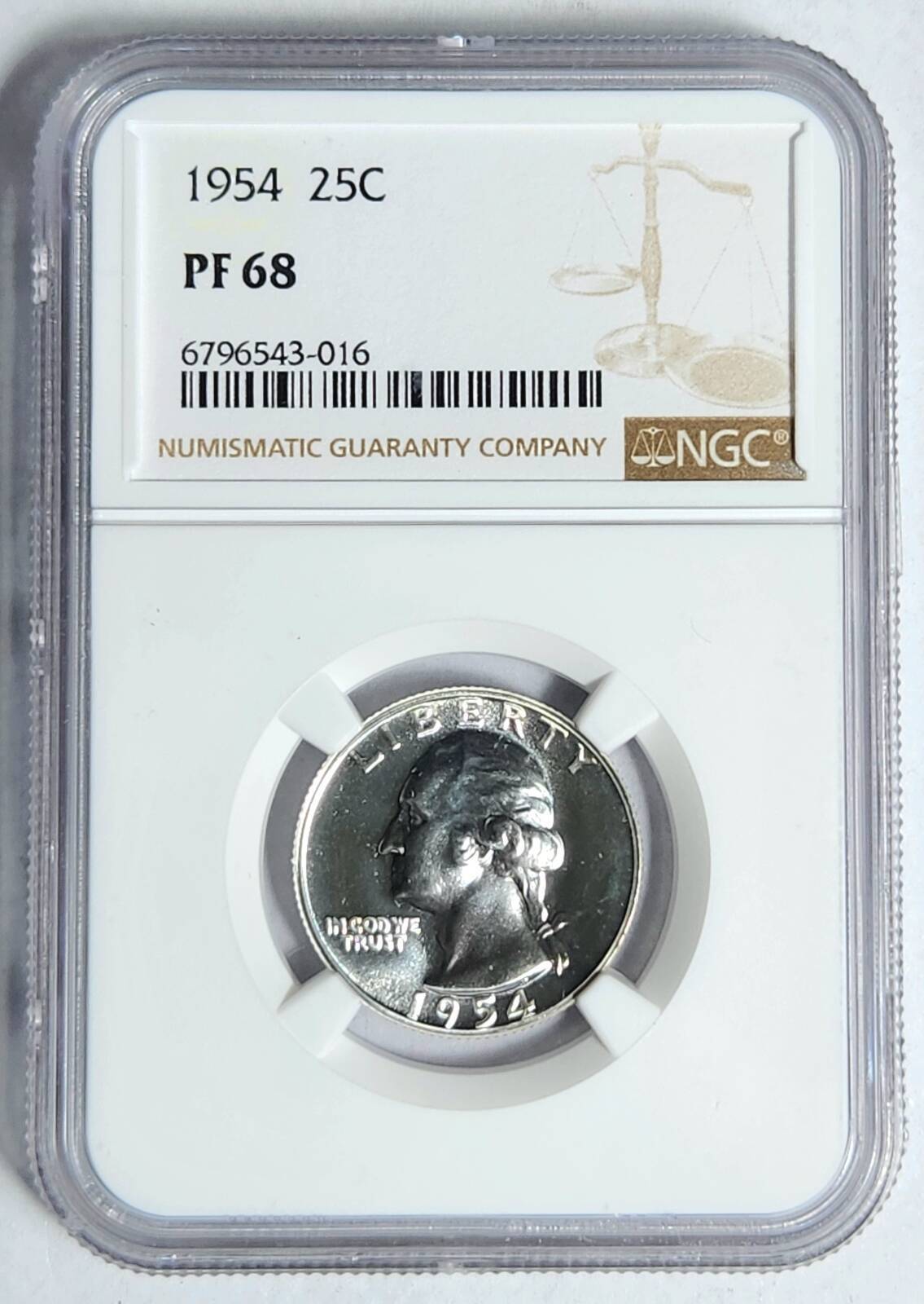 1954 P Washington Quarter NGC PF-68