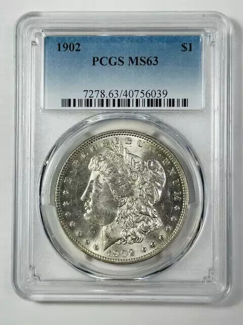 1902 P Morgan Silver Dollar PCGS MS-63