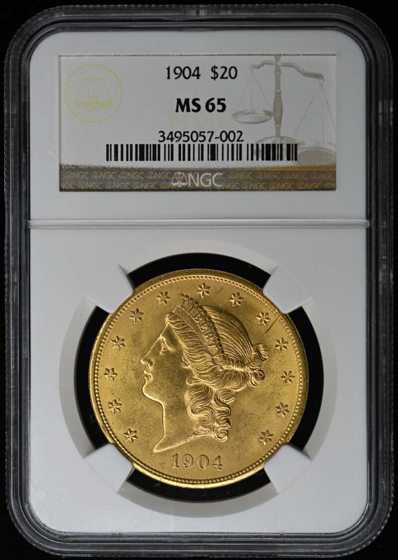 1904 Liberty Double Eagle $20 NGC MS65