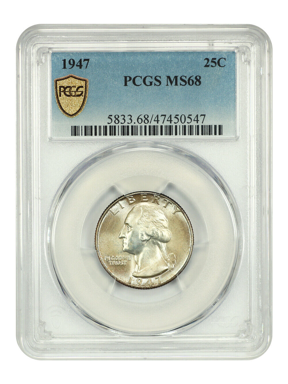 1947 25C PCGS MS68 - Washington Quarter