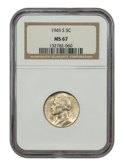 1945-S 5C NGC MS67 - Jefferson Nickel