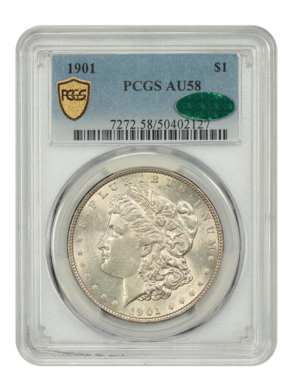 1901 $1 PCGS/CAC AU58 - Morgan Dollar - Scarce Date