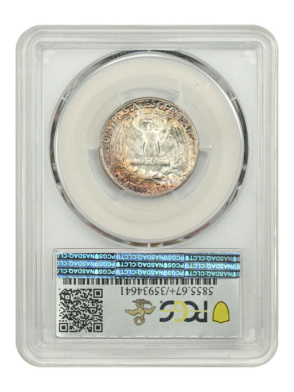 1954 25C PCGS/CAC MS67+ ex: D.L. Hansen - Washington Quarter