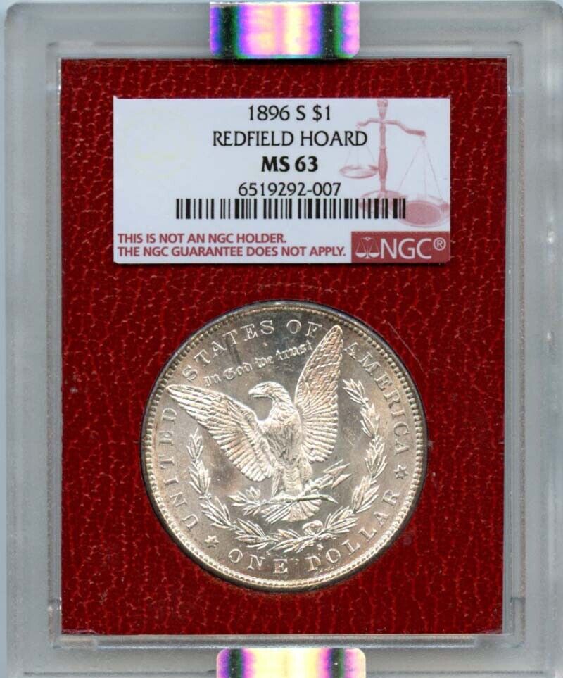 1896-S $1 Morgan Dollar Redfield Hoard NGC MS63