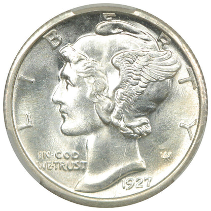 1927-S 10C CACG MS66FB ex: D.L. Hansen - Mercury Dime