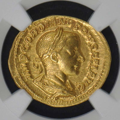 Gordian III, AD 238-244 ROMAN EMPIRE AV Aureus NGC AU50