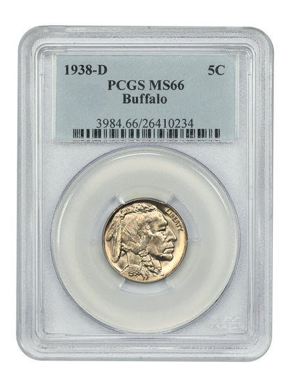 1938-D 5C Buffalo PCGS MS66 - Buffalo Nickel