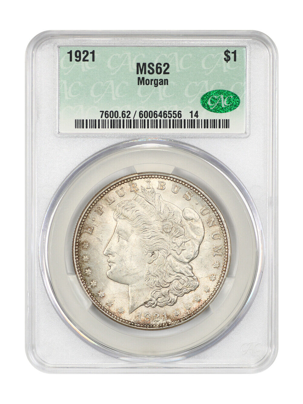 1921 $1 Morgan CACG MS62