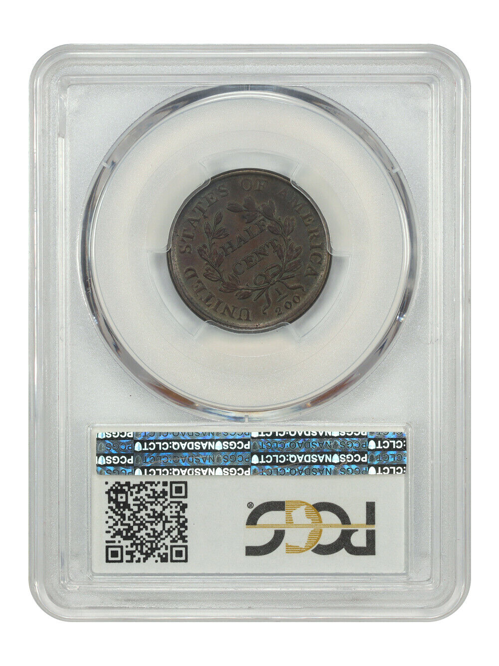 1808 1/2C PCGS VF35 - Draped Bust Half Cent - Tough Date