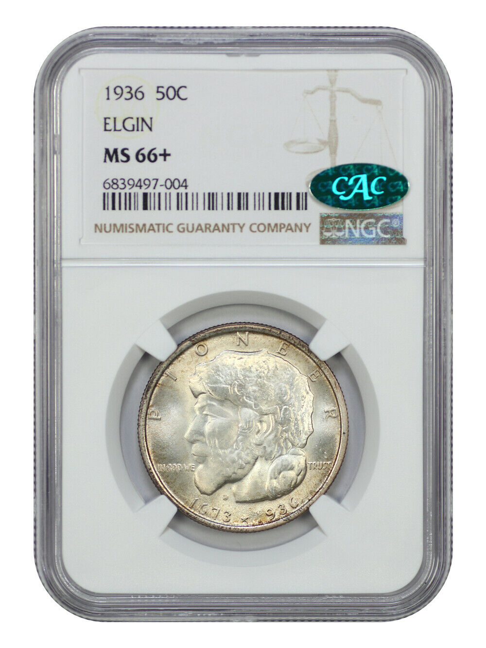 1936 50C Elgin NGC/CAC MS66+ - Classic Silver Commemorative