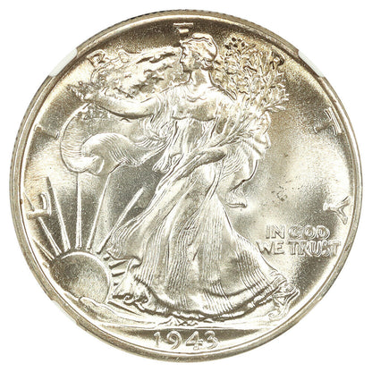 1943 50C NGC MS67 - Walking Liberty Half Dollar