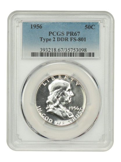 1956 50C PCGS PR67 (Type 2, DDR, FS-801)