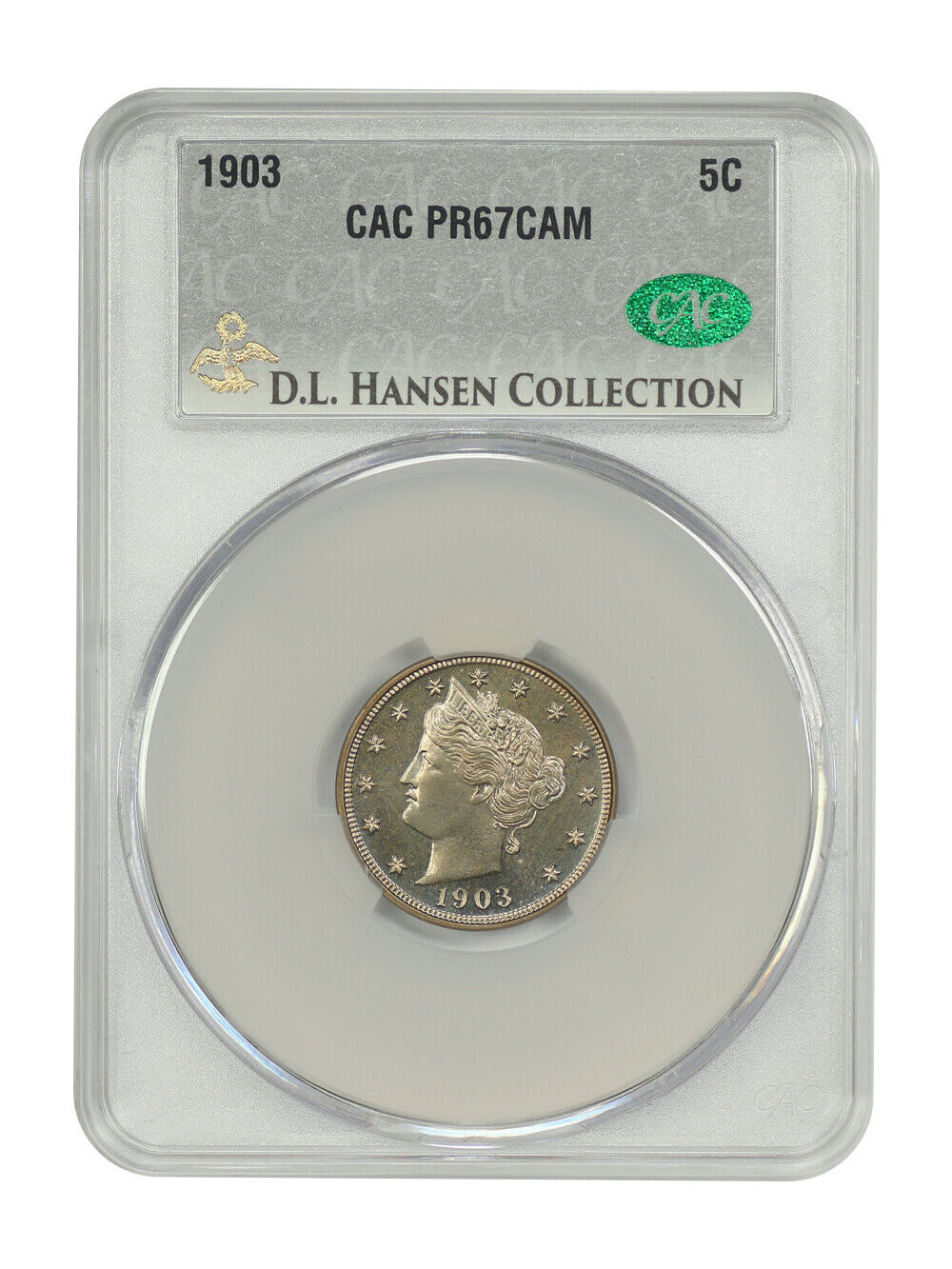 1903 5C CACG PR67CAM ex: D.L. Hansen - Liberty Nickel