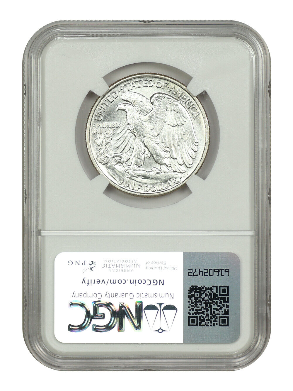 1943 50C NGC MS67+ - Walking Liberty Half Dollar