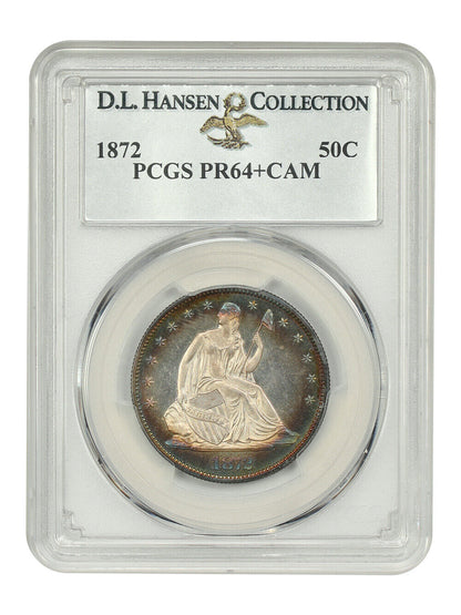 1872 50C PCGS PR64+CAM ex: D.L. Hansen