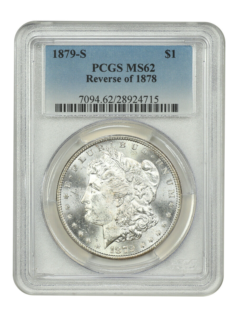 1879-S $1 Reverse of 1878 PCGS MS62 - Morgan Dollar - Scarce Variety