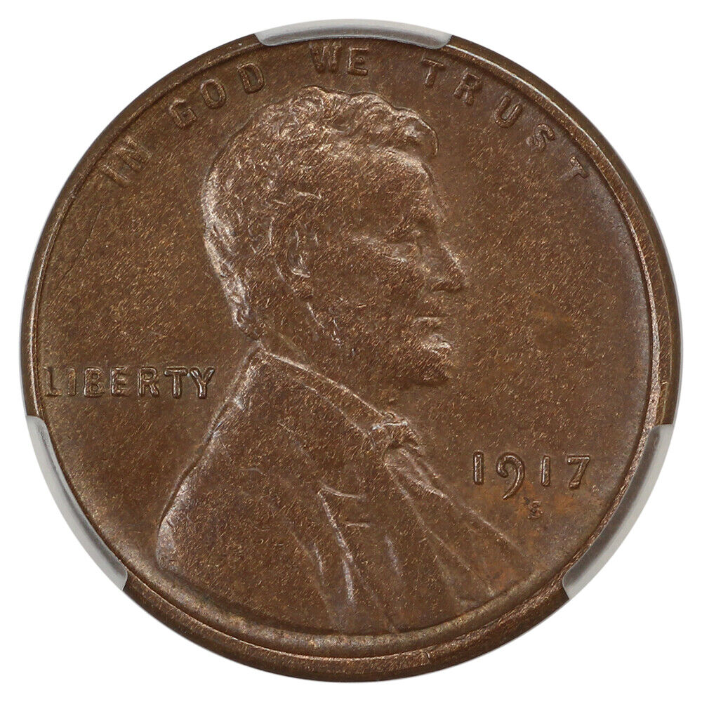 1917-S 1C CACG MS62BN - Lincoln Cent (Wheat Reverse) - Popular Early S-Mint