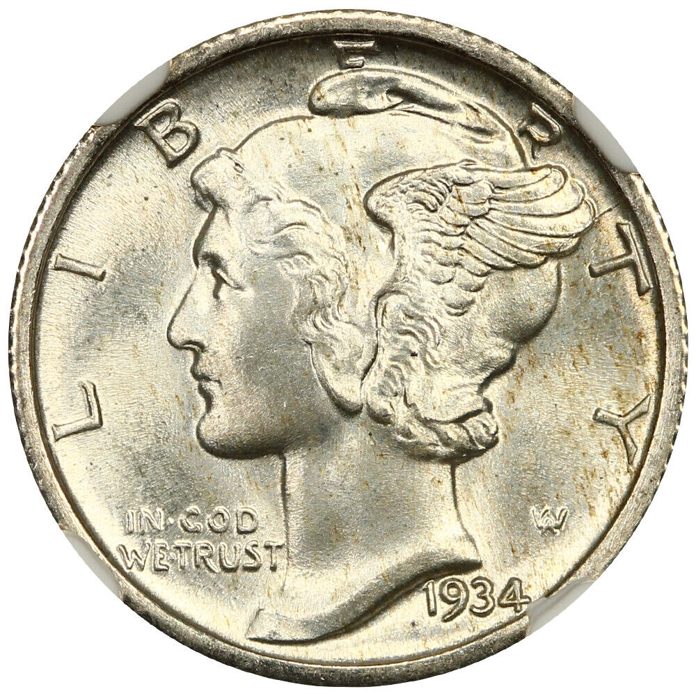 1934 10C NGC MS66FB