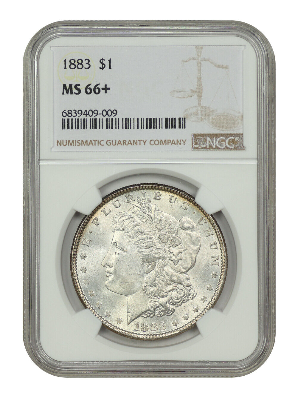 1883 $1 NGC MS66+ - Morgan Dollar