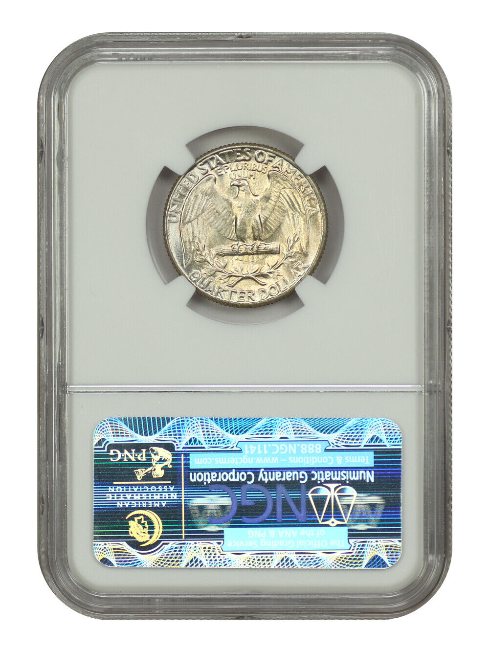 1934 25C NGC MS67 (Medium Motto) - Washington Quarter - Pretty Pastel Tints