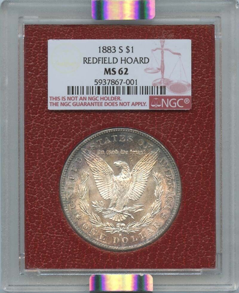 1883-S $1 Morgan Dollar Redfield Hoard NGC MS62