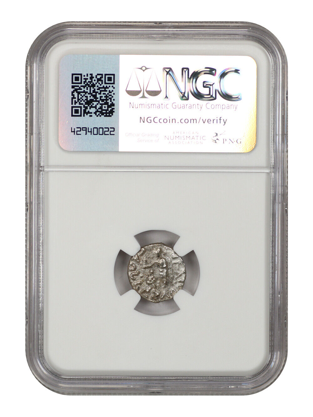 Ancient Roman: Azes I/II (after c.58 BC) AR Drachm NGC VF (Indo-Scythians)