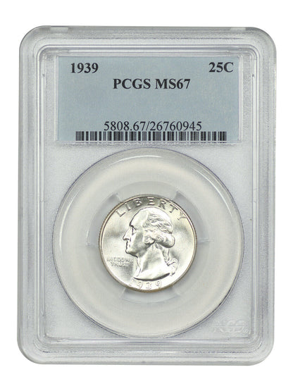 1939 25C PCGS MS67 - Washington Quarter