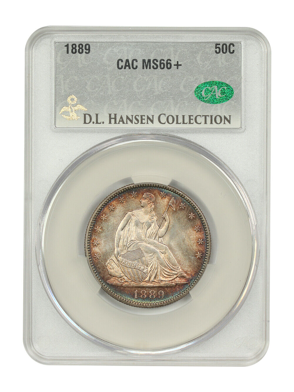 1889 50C CACG MS66+ ex: D.L. Hansen - Liberty Seated Half Dollar