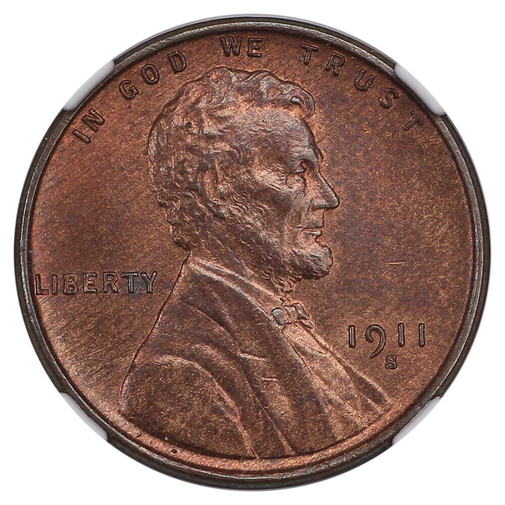 1911-S 1C NGC MS64RB
