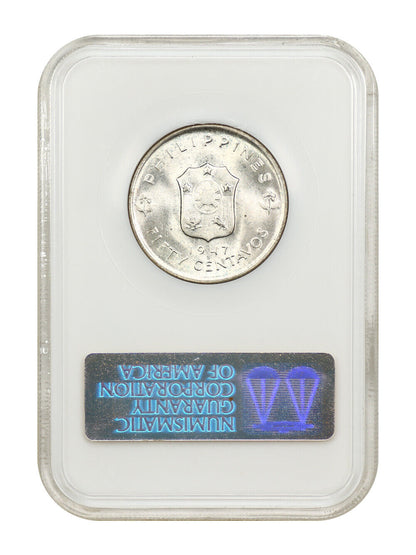 Philippines: 1947-S 50 Centavos NGC MS65 (Douglas MacArthur Commem)