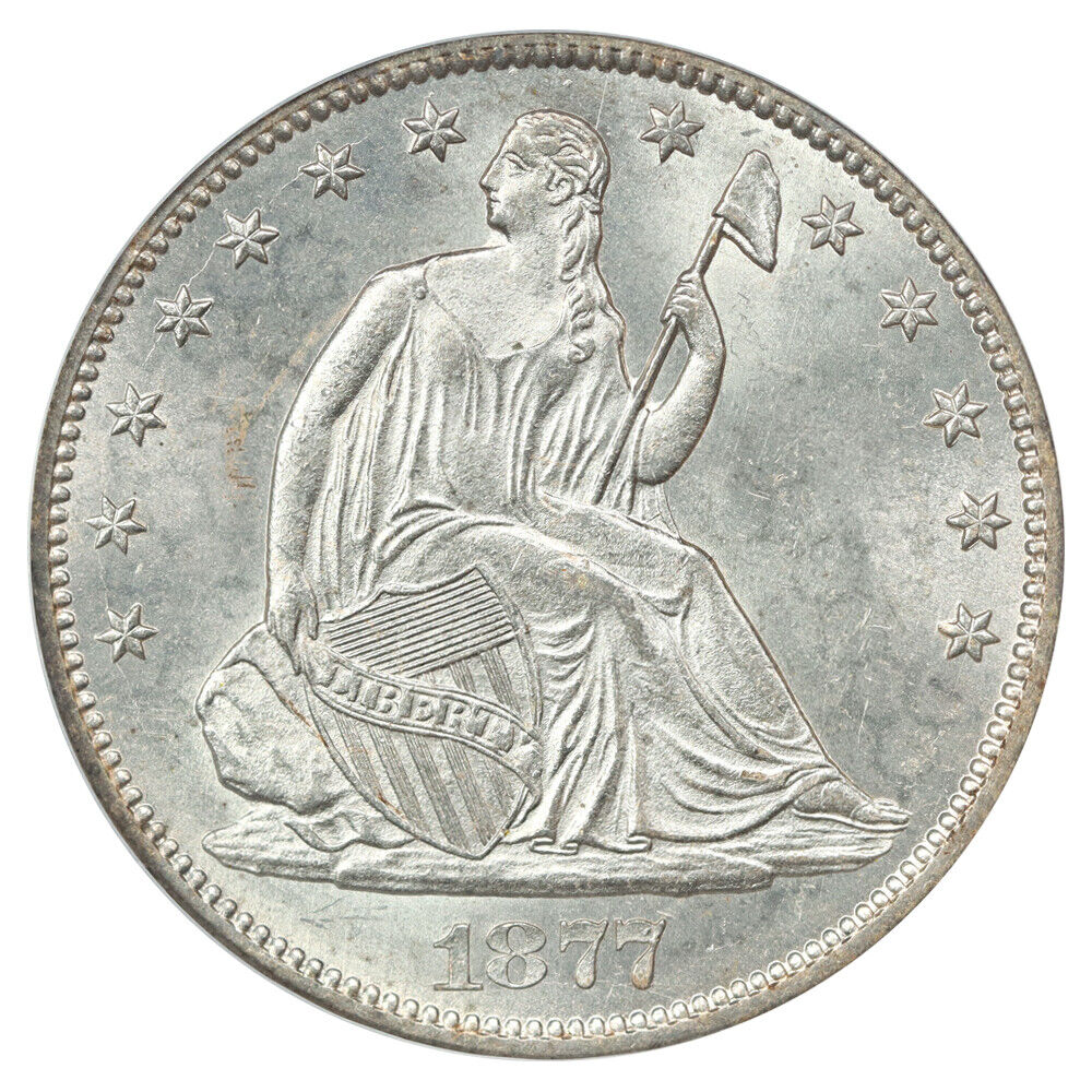 1877-CC 50C PCGS MS64 - Liberty Seated Half Dollar