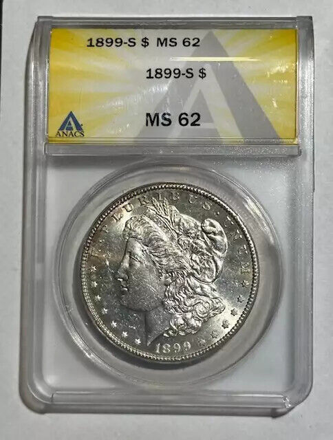 1899 S Morgan Silver Dollar ANACS MS-62