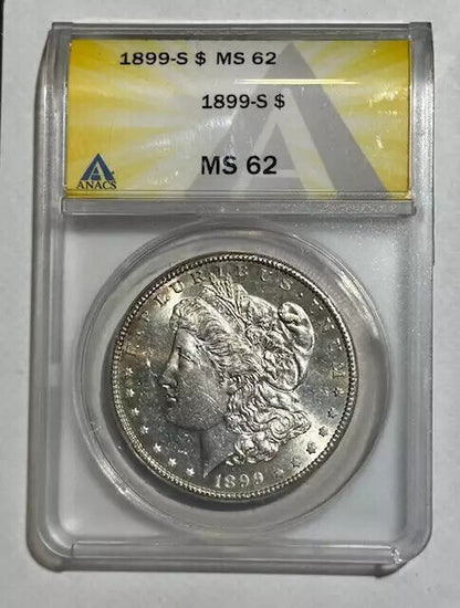 1899 S Morgan Silver Dollar ANACS MS-62