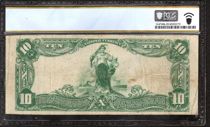 1902 $10 FIRST NATIONAL BANKNOTE CURRENCY FR.624 ORD NEBRASKA PCGS 25 VF (358K)