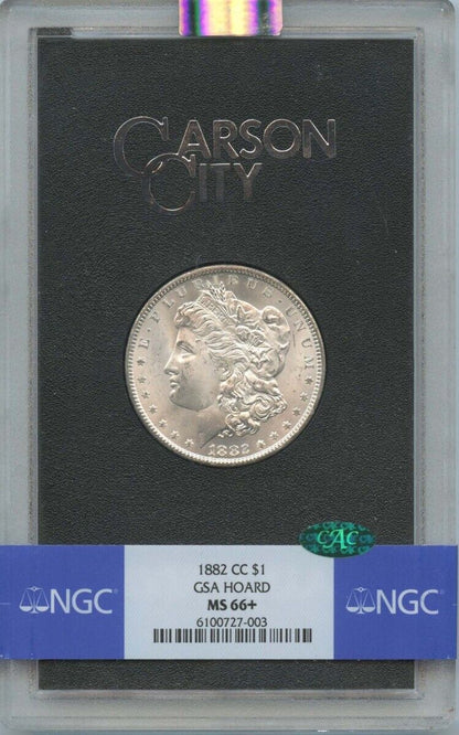 1882-CC Morgan Dollar GSA HOARD S$1 NGC MS66+ CAC