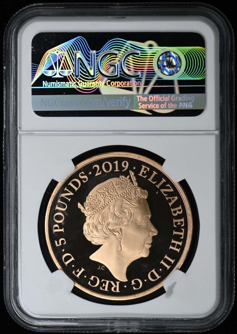 2019 Great Britain Legend of the Ravens Gold 5PND NGC PR70DCAM