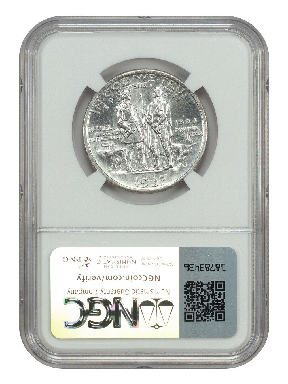 1937-S 50C Boone NGC MS66PL - Classic Silver Commemorative - Low Mintage Issue