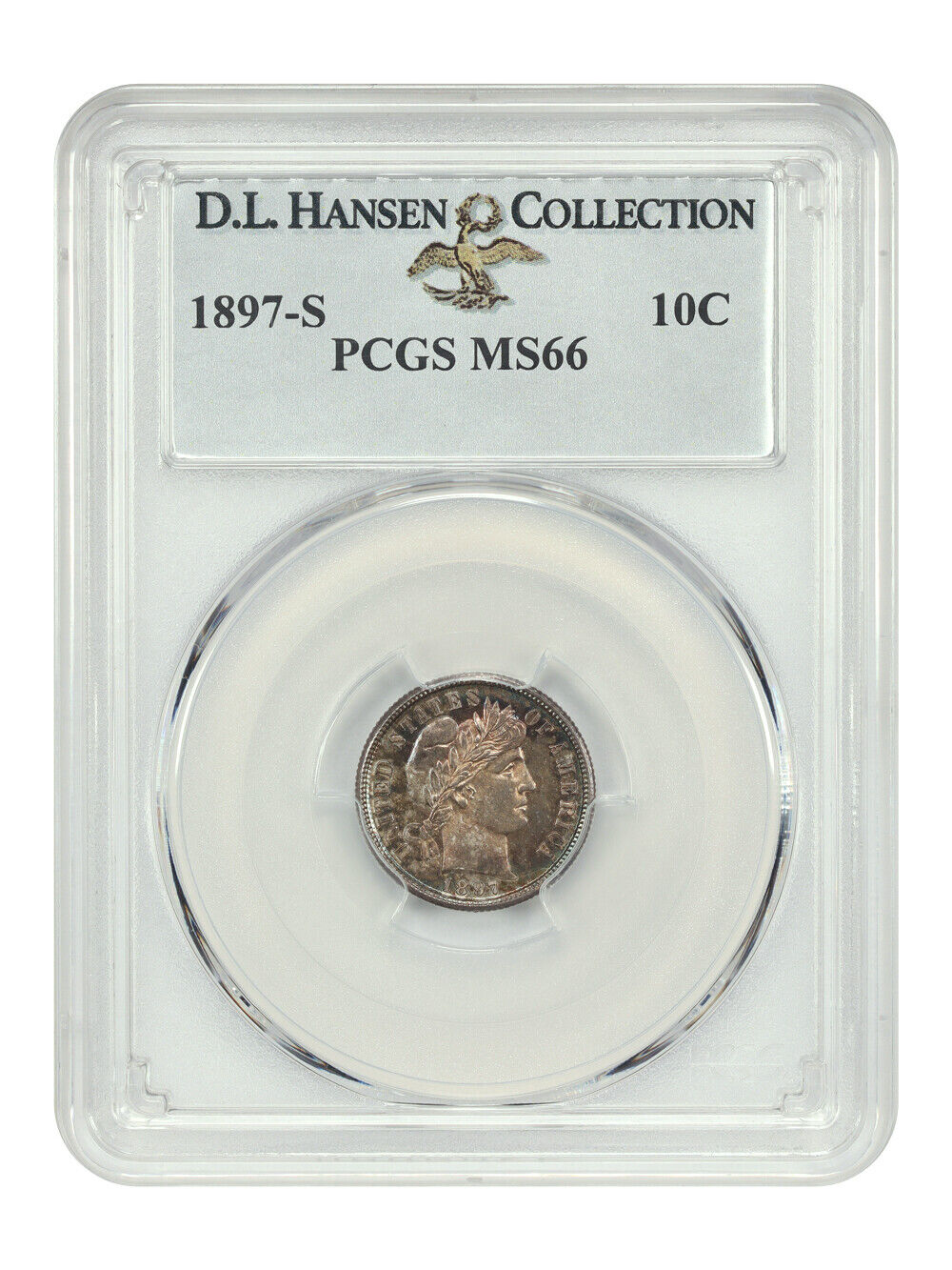 1897-S 10C PCGS MS66 ex: D.L. Hansen