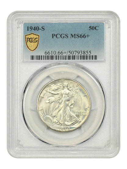 1940-S 50C PCGS MS66+ - Walking Liberty Half Dollar