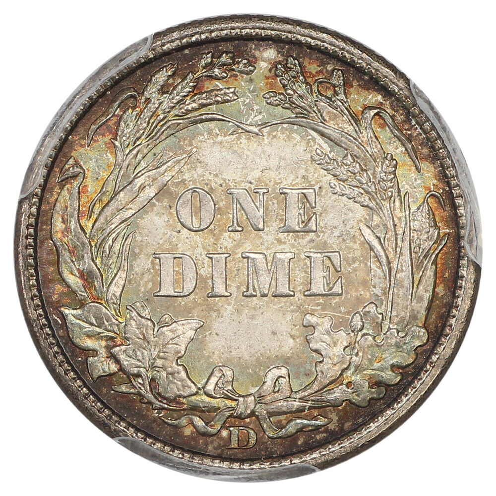 1908-D 10C PCGS MS66+ ex: D.L. Hansen