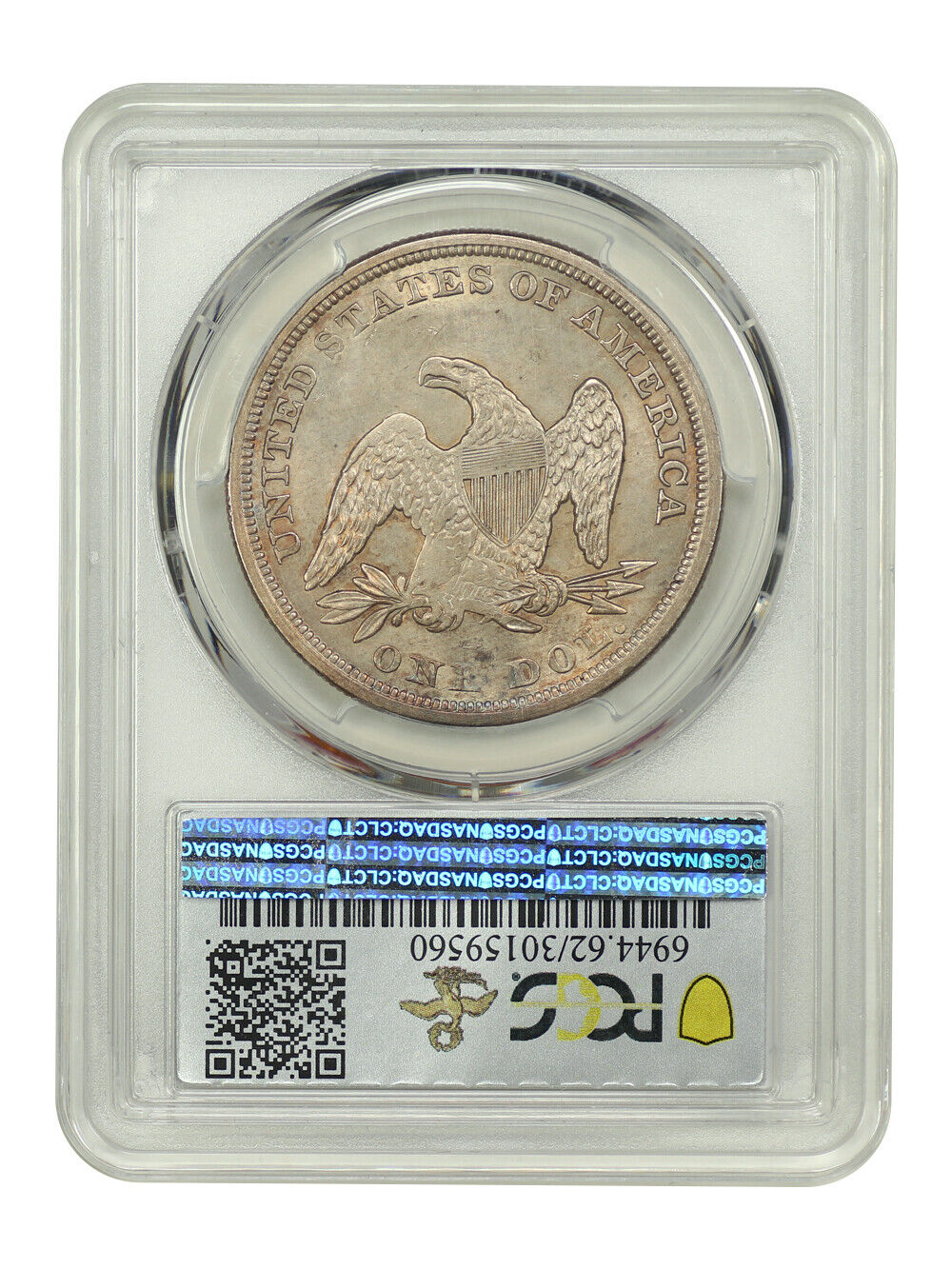 1856 $1 PCGS MS62 ex: D.L. Hansen