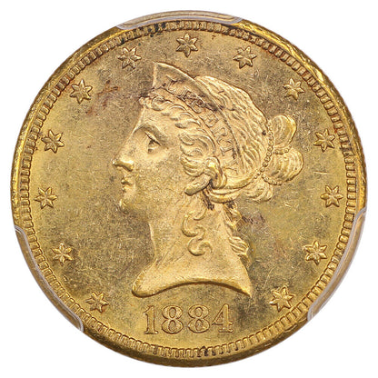 1884-CC $10 PCGS MS61 ex: D.L. Hansen