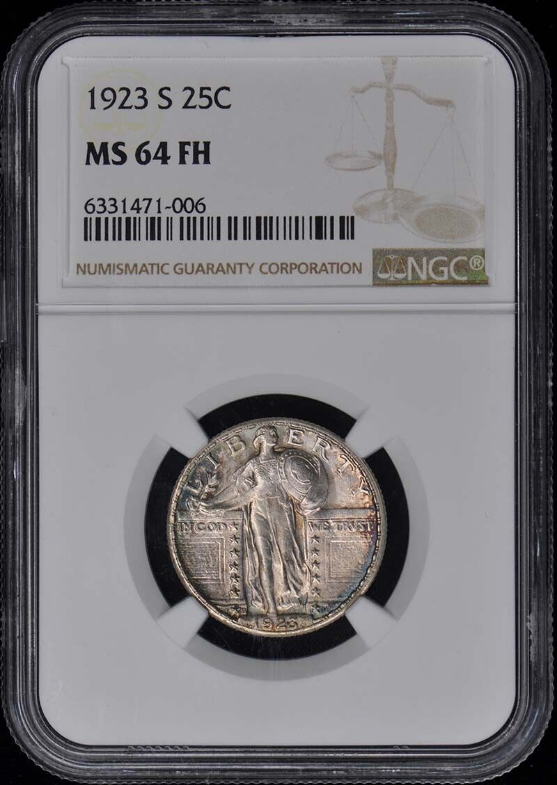 1923-S Standing Liberty Quarter 25C NGC MS64FH