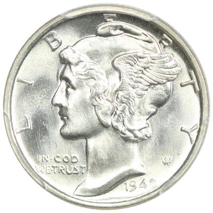 1942-S 10C PCGS/CAC MS67FB - Mercury Dime