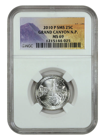 2010-P 25C Grand Canyon NP NGC SP69 (Satin Finish) - Type 1 - Clad