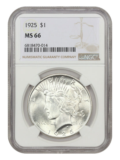 1925 $1 NGC MS66