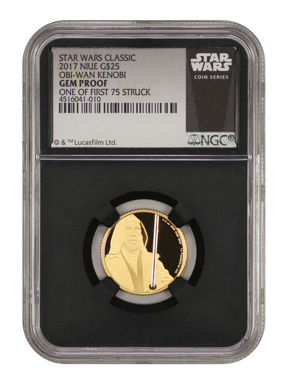 Niue: 2017 Star Wars Obi-Wan Kenobi G$25 NGC Gem Proof (One of First 75 Struck)