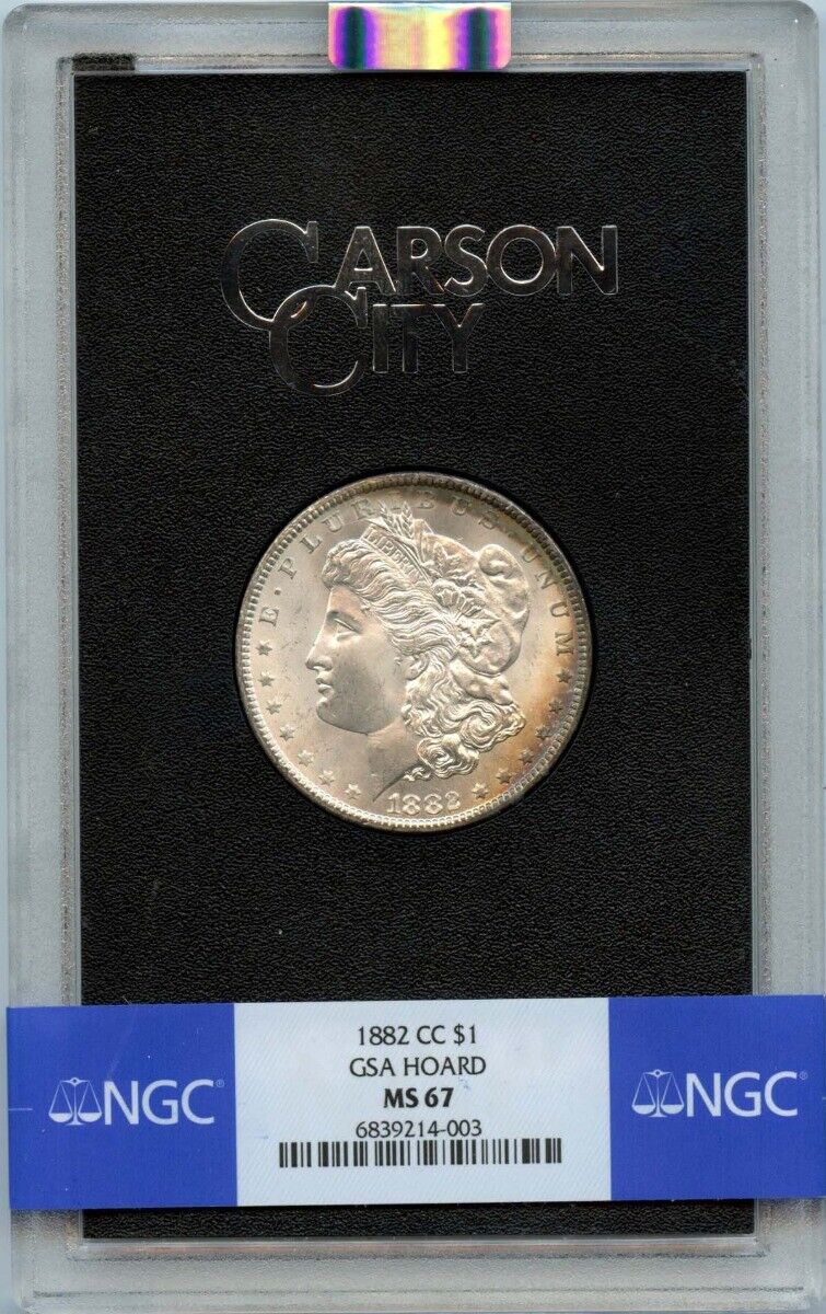 1882-CC Morgan Dollar GSA HOARD S$1 NGC MS67